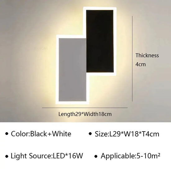 Applique Murale Led Moderne Design Élégant Minimaliste Chambre