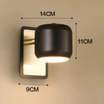 Applique Murale Led Nordique Design Moderne Élégante Un Noir / Blanc Chaud (2700-3500K) Chambre