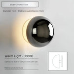 Applique Murale Led Nordique Élégante Design Intérieur Chrome-15Cm / Blanc Froid Chambre