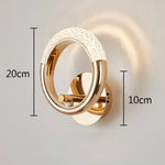 Applique Murale Led Nordique Élégante Minimaliste. Bague C 20Cm / Lumière Blanche Chambre