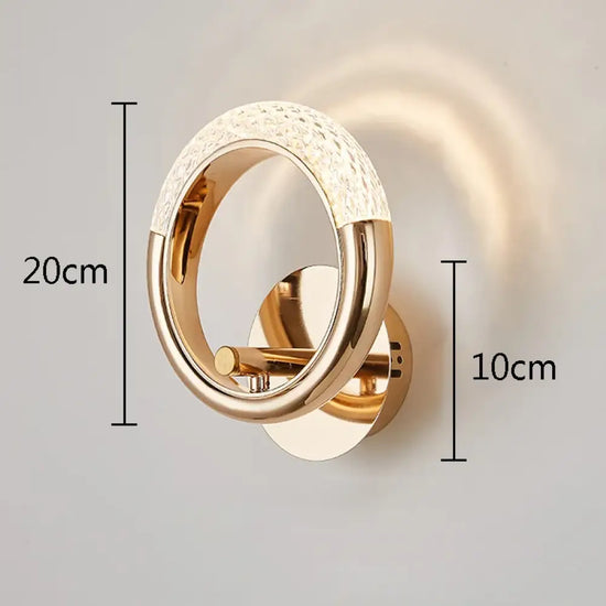 Applique Murale Led Nordique Élégante Minimaliste. Bague C 20Cm / Lumière Blanche Chambre