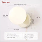 Applique Murale Led Nordique Élégante Minimaliste Design Wl655 Fermeture Éclair Blanche / Blanc