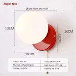 Applique Murale Led Nordique Élégante Minimaliste Design Wl655 Fermeture Éclair Rouge / Blanc