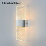 Applique Murale Led Nordique Élégante Moderne Chic. F Argent Brossé / Blanc Chaud (2700-3500K)