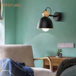 Applique Murale Led Ronde Design Bois Naturel Chambre