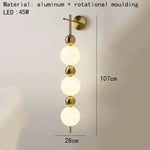Applique Murale Led Sphérique Design Élégante A-3 Lumières / 3 Modifiables Chambre