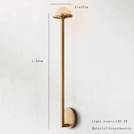Applique Murale Led Vintage Design Élégant A15X80Cm Or / Lumière Chaude Chambre