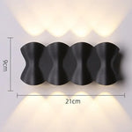 Applique Murale Lumineuse Contemporaine Design Élégante Noir-8W Chambre
