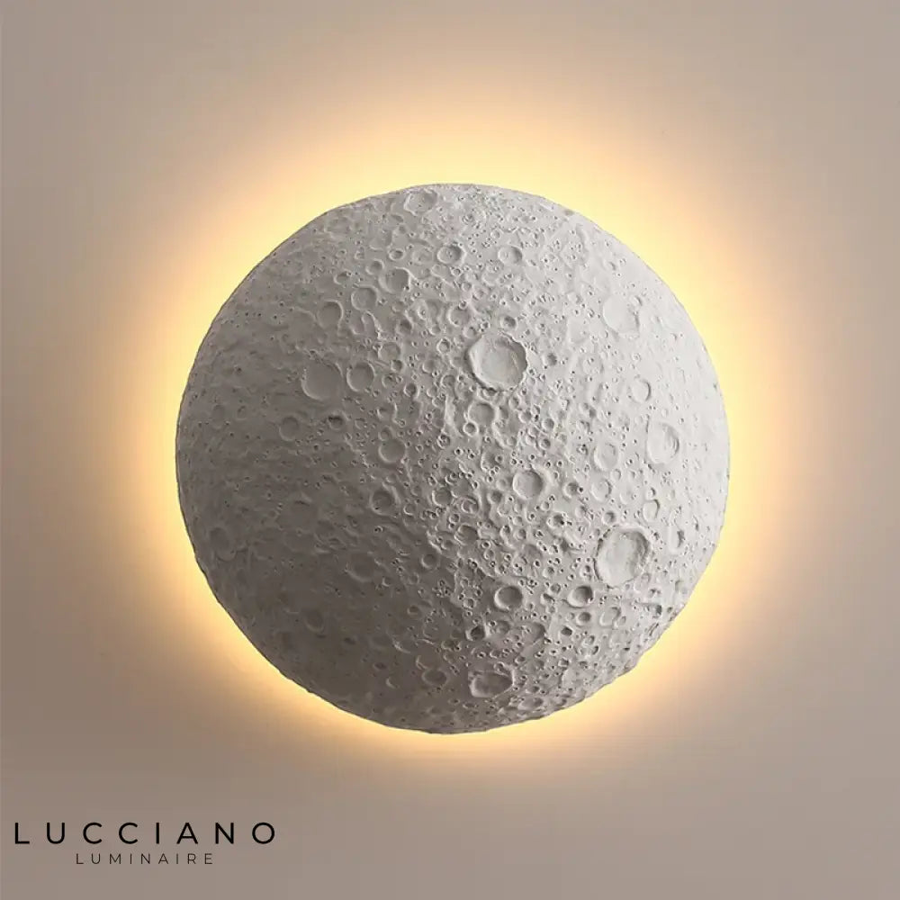 Applique Murale Lunaire Design Contemporain Élégant Blanc / Diamètre 30Cm Froid (5 500-7 000