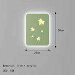 Applique Murale Métallique Automnale Design. Vert / Lumière Chaude Chambre