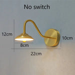 Applique Murale Moderne Élégante Design Luminaire Dorée. Pas De Commutateur Chambre
