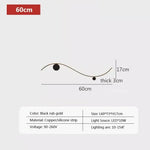 Applique Murale Moderne Élégante Design Luxueuse Contemporaine. Lwl127 Noir 60Cm / Blanc Froid