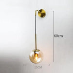 Applique Murale Nordique Design Élégant Lumineux Dia15Cm Cognac A Chambre