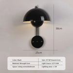 Applique Murale Nordique Élégante Design Minimaliste. Wl597 Noir / Blanc Froid Chambre