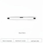 Applique Murale Nordique Élégante Luminaire Chic Design Noir-90Cm / Blanc Froid (6 500 K). Chambre