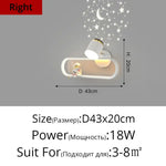 Applique Murale Nordique Lumière Douce Étoiles Chambre