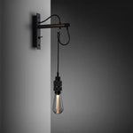 Applique Murale Nordique Lumière Élégante Design A-Noir Avec Du Noir Chambre