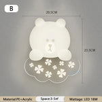 Applique Murale Ours Blanc Lumineux Chambre Douce. B / C.a. 220 V-240 V Gradation Rc