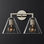 Applique Murale Rétro Américaine Design Lumineux Élégant. Chrome W45 H25Cm Chambre