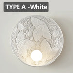 Applique Murale Ronde Vintage Élégante Design. Type A - Blanc / Froid (5500-7000K) Chambre