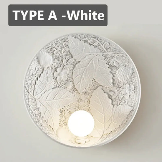 Applique Murale Ronde Vintage Élégante Design. Type A - Blanc / Froid (5500-7000K) Chambre