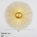 Applique Murale Soleil Lumière Design Élégante Diamètre 20Cm / Blanc Chaud (2700-3500K) Chambre
