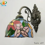 Applique Murale Tiffany Bronze Élégante Luminaire Antique Chambre