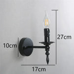 Applique Murale Vintage Illumination Nostalgique Élégante. Avec Ampoule E14 Chambre