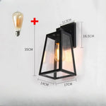 Applique Murale Vintage Industrielle Design Métallique Transparente Noir / Ampoule Edison Chambre