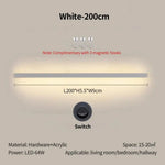 Applique Salon Canapé Élégante Lampe Murale Décorative. Blanc-200Cm / Gradation Tricolore Chambre