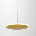Design Suspension Disque Dorée Led A / 30Cm Luminaire Chambre