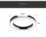 Double Cercle Led Plafonnier Study Luminaire Chambre