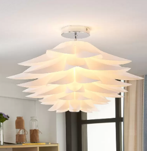 Witte Rimon bloemenplafondlamp