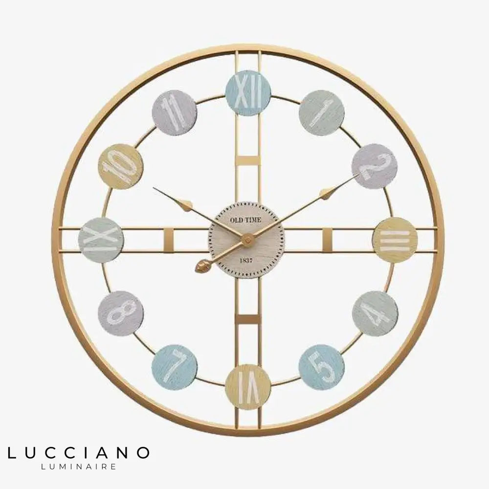 Horloge Vintage Dorée Roman 40Cm 50Cm Luminaire Doré