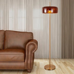 Lampadaire Design Verre Fumé Arrondi Luminaire Chambre