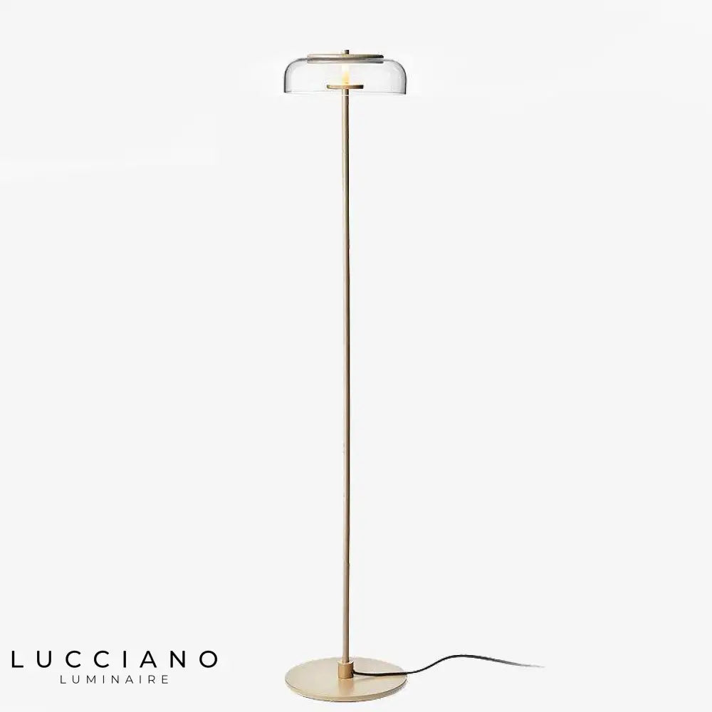Lampadaire Doré Verre Arrondi Luminaire Chambre
