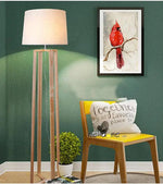 Lampadaire Japonais Bois Et Abat-Jour Nordic. Luminaire Chambre