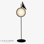 Lampadaire Led Noir Cercle Lumineux Luminaire Chambre