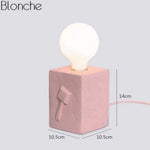 Lampe Bloc Led Design 3D Couleur Rose Luminaire Chambre