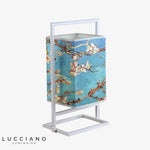 Lampe Bureau Rétro Tissu Métal Blanc A Luminaire Chambre