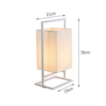 Lampe Bureau Rétro Tissu Métal Blanc Luminaire Chambre