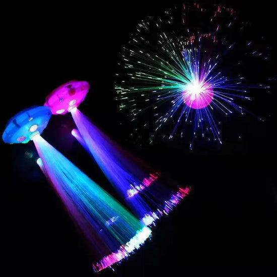 Lampe veilleuse LED multicolore en fibre optique