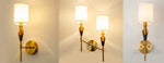 Lampes applique murale beige et doré