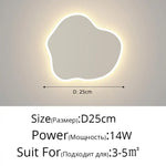 Led Applique Murale Élégante Design Scandinave Minimaliste Style H D25Cm 14W / Blanc Chaud