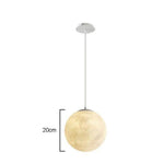 Led Sphère Lunaire Suspension Design 20Cm Luminaire Chambre