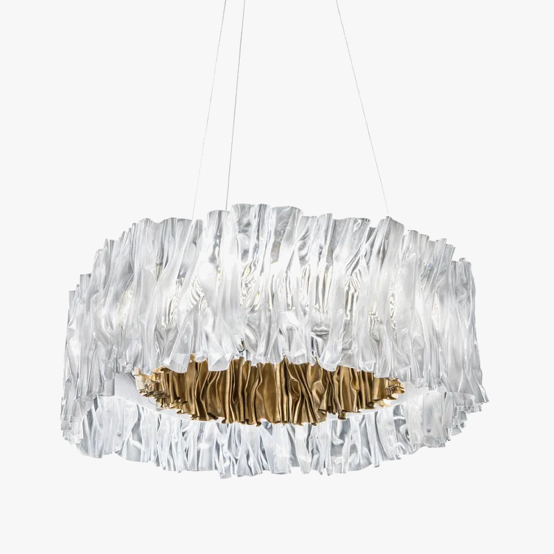 Moderne heldere acryl kroonluchter met blaadjes