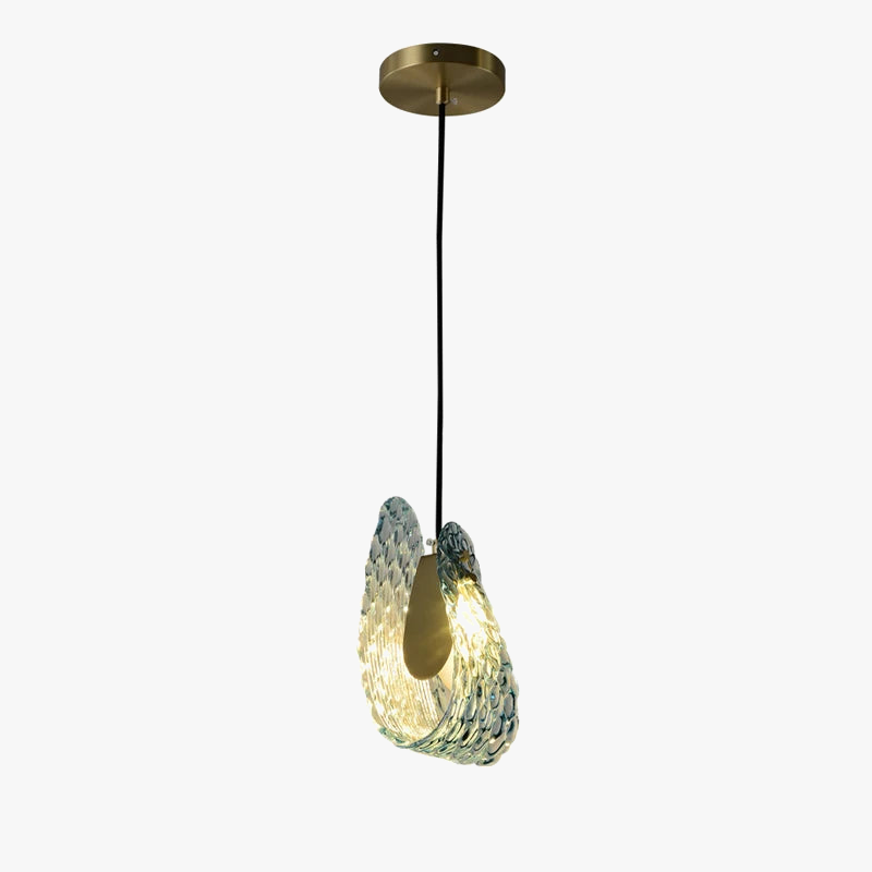 art deco lampenkap in koper en blauw voor elegante binnenruimte