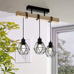 Lustre Bois Et Noir