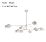 Lustre Branches Et Lampes Design Blanc - 8 Lampes B Luminaire Chambre