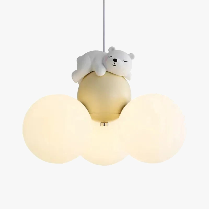 creatieve kinderlamp met cartoonbeer en ballon